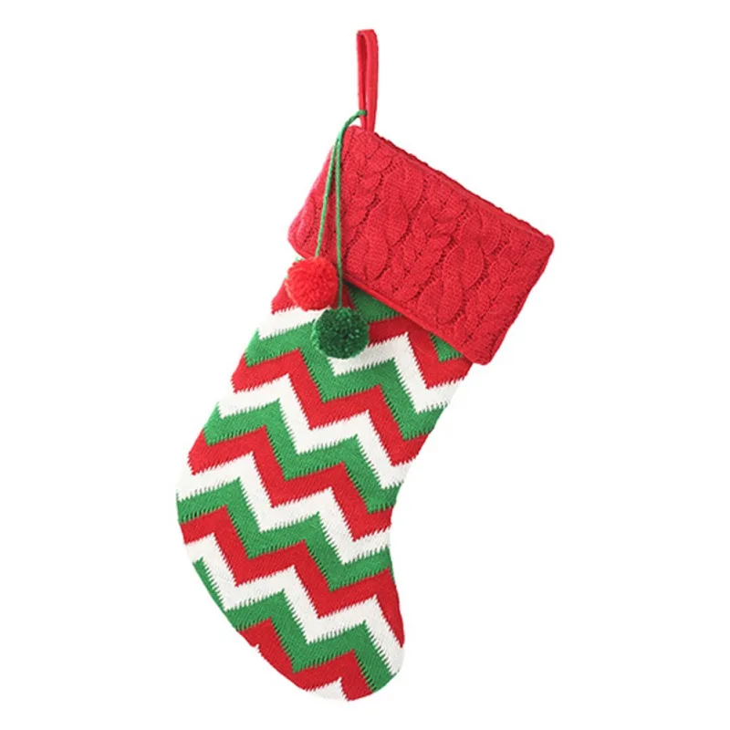 Рождественские чулки, подарки, тканевые носки Санта-Клауса, Рождественский милый мешок для подарков для детей, Рождественское украшение для дома - Цвет: A