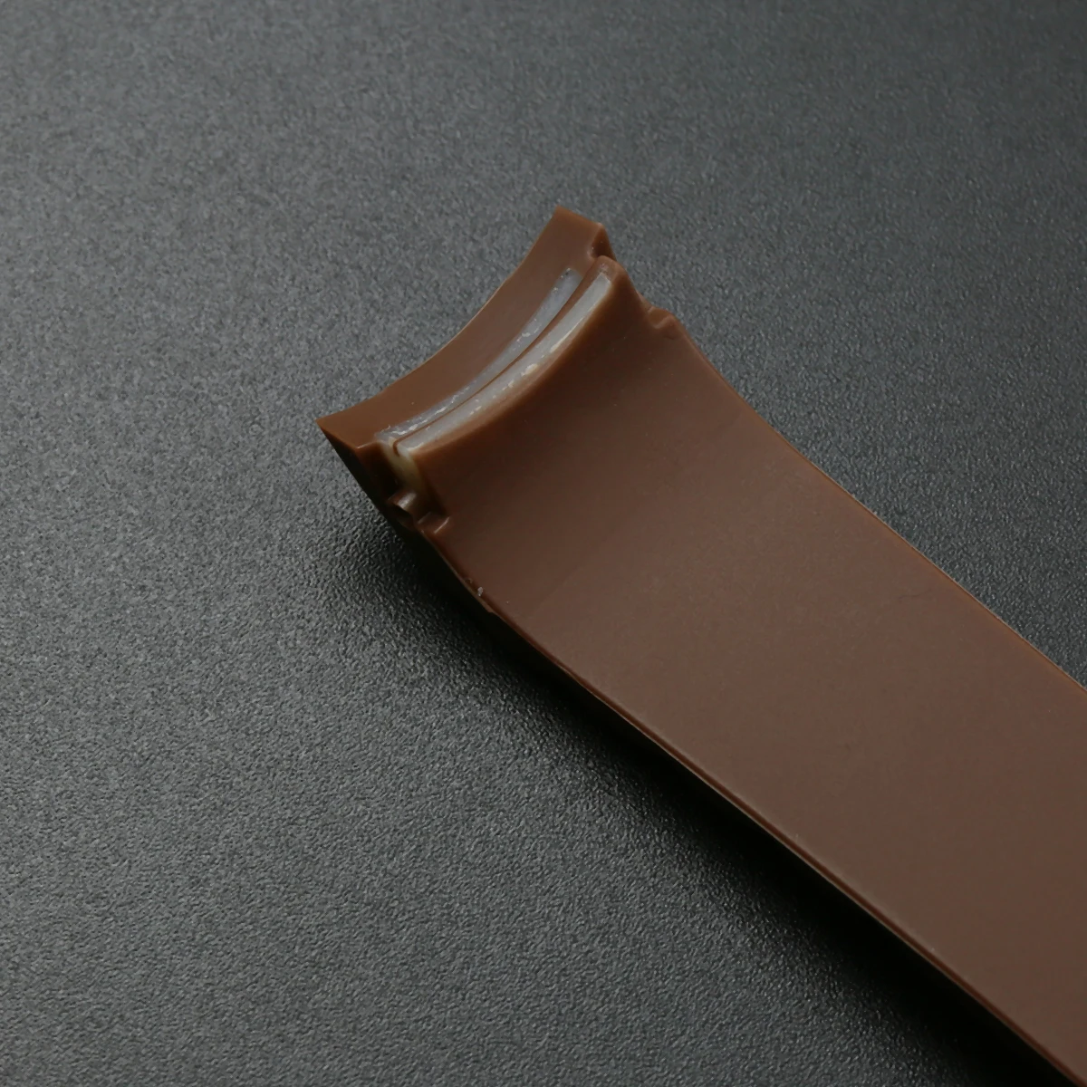 Silicone sports curved strap- black, white, orange, dark blue, brown and red, size 22mm, 24mm