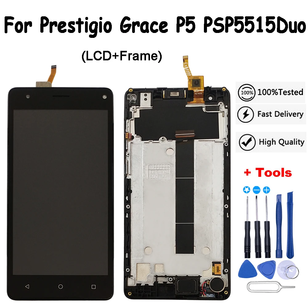 Для Prestigio Grace P5 PSP 5515 DUO duo ЖК дисплей + кодирующий преобразователь сенсорного