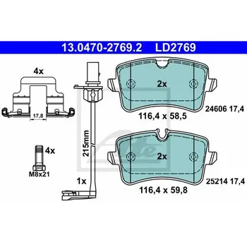 

Disc pads rear Audi A6/A7/A8 2.0TFSi 6.3 2.0TDi-4.2TDi 09 ATE 13.0470 2769.2