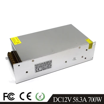 

DC Power Supply 12V 58.3A 700w Led Driver Transformer AC110V 220V To DC12V Power Adapter for Strip Modules Lighting Lamp CCTV