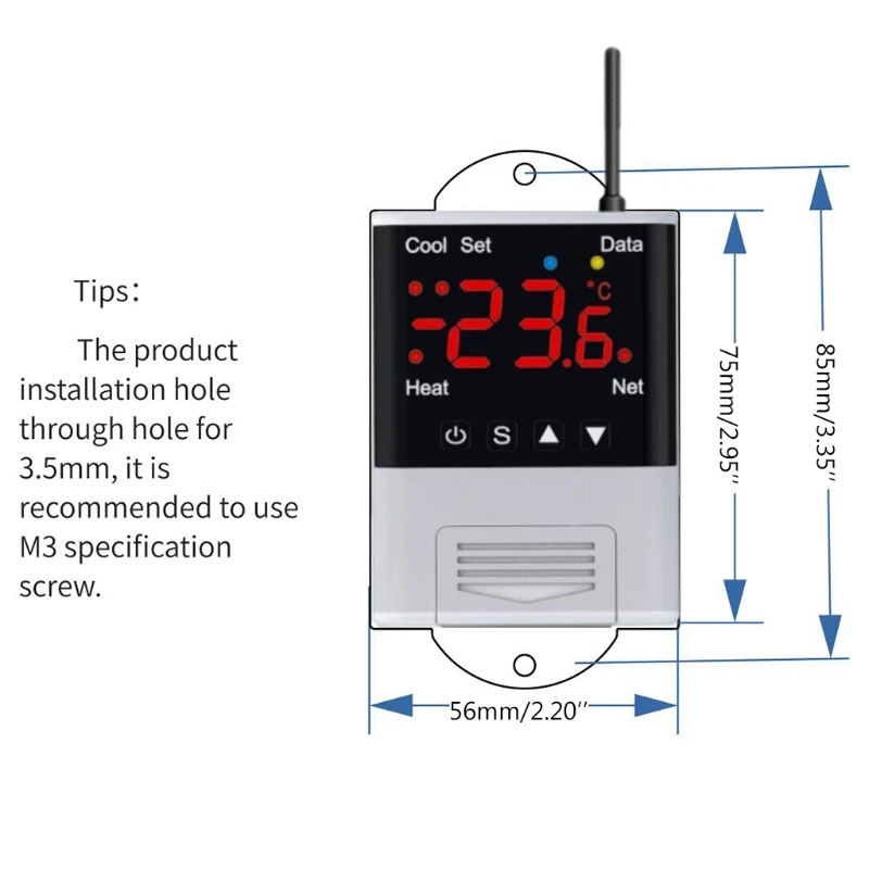 Upgraded WIFI Thermostat 110V-230VAC 10A Phone APP Remote Control Digital  Temperature Controller with NTC Sensor