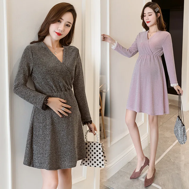 

Maternity Clothes Spring Dress 2020 New Style Fashion Elegant Light Mid-length-Nursing Outer Wear Dress Fashion