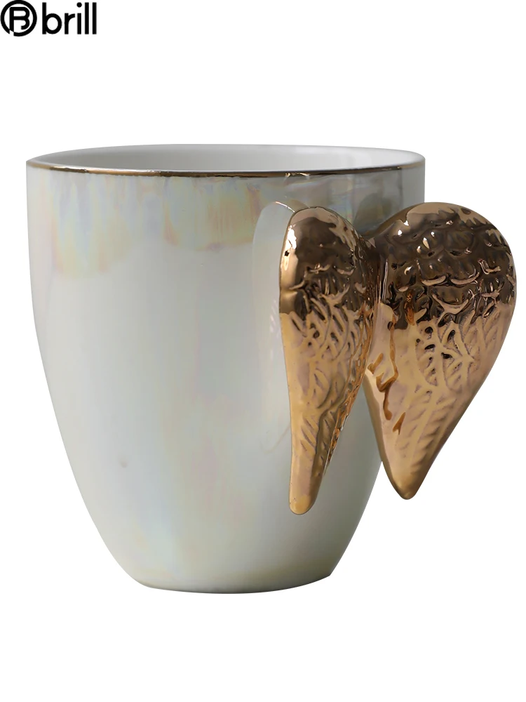 

Gold White Creative Coffee Mug Porcelain Modern Luxury Ceramic Mug Coffee Mugs Personalized Tea Cups Travel Mug Tasas De Cafe