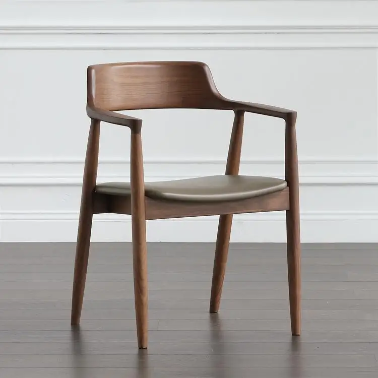 Скандинавское деревянное кресло Хиросима дизайнерское кресло стул современный минималистичный кресло для столовой - Цвет: style 2
