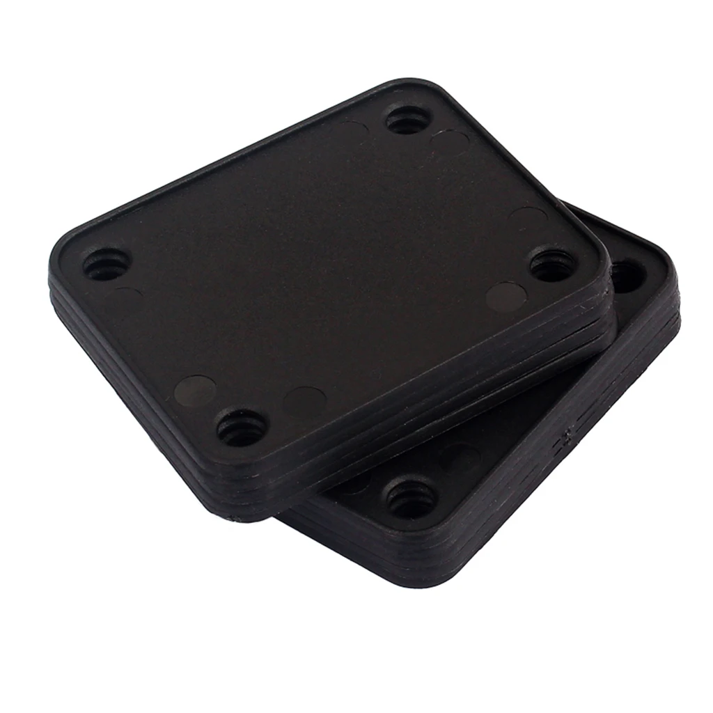 Pack of 10 Black Guitar Bass Plastic Neck Plate Gasket Cushion Shim Pad Guitar Protective Parts