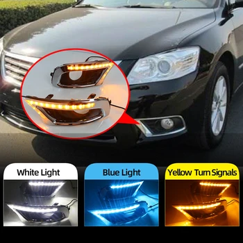 

CSCSNL 2Pcs DRL For Toyota Camry 2009 2010 2011 Daytime Running Lights fog lamp cover Daylight Turn yellow and night blue