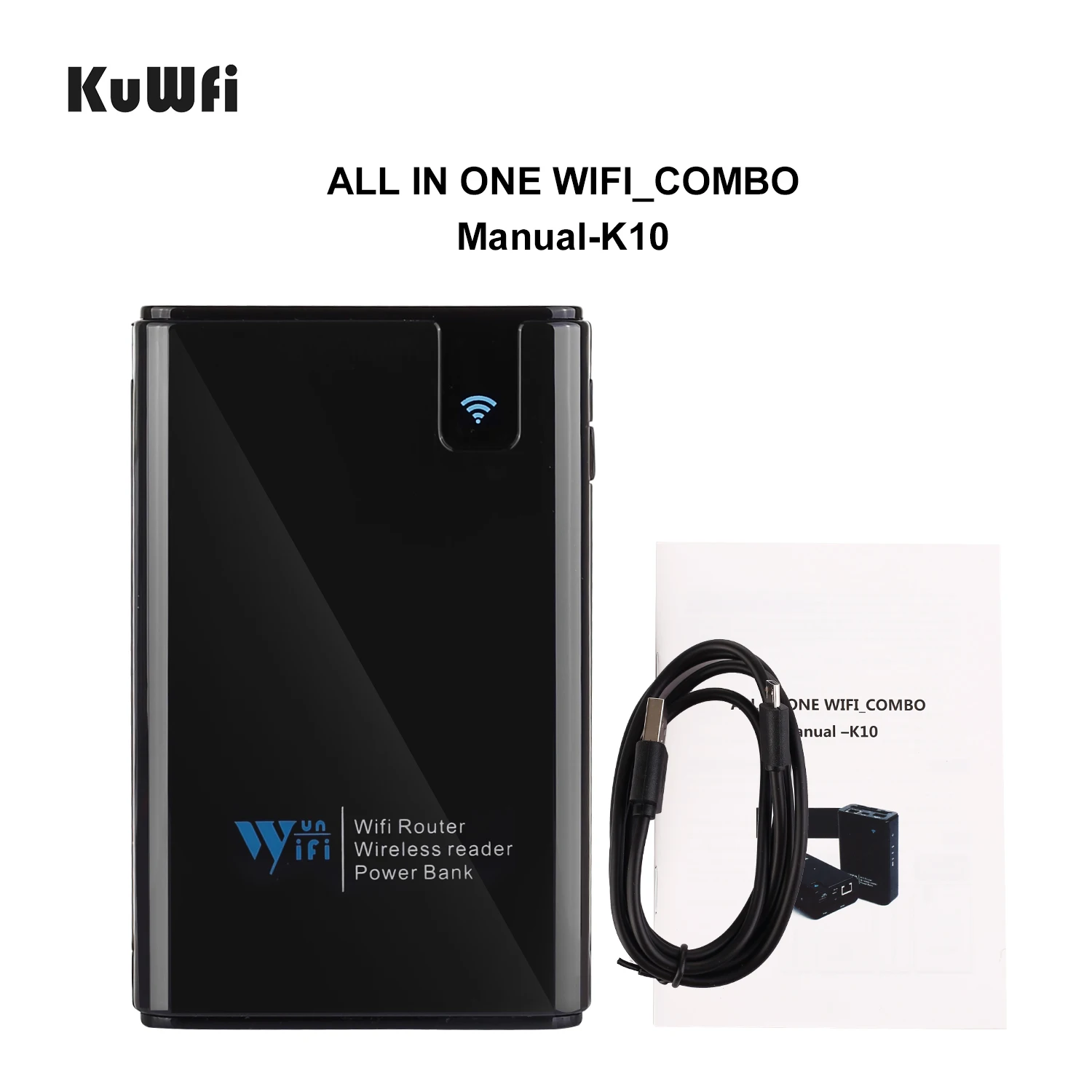 KuWFi беспроводной обмен данными внешний аккумулятор для путешествий маршрутизатор, беспроводной SD кард-ридер подключение портативный SSD жесткий диск к iPhone iPad
