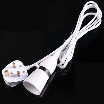 

2m Easy Apply Rocker Switch Practical Portable Lamp Holder Cable Home Plug Safe Indoor Adapter Professional Replacement