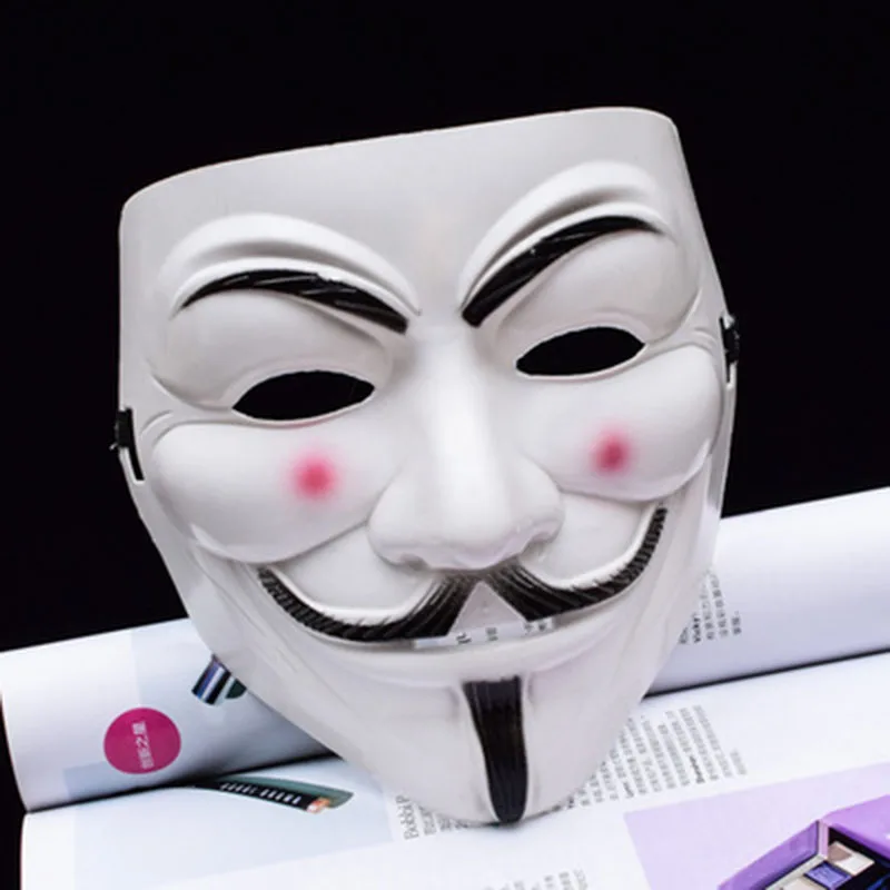 

V For Vendetta Guy Fawkes Mask Party Cosplay Anonymous Masks Fancy Dress Costumer Adult Accessory For Halloween Mask AKC6338
