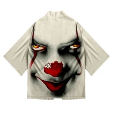 Клоун Джокер Харадзюку Кимоно Кардиган для мужчин японский мужской юката Haori японская одежда самураев Традиционная японская одежда