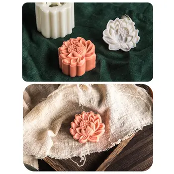 

Moon Cake Mold Lotus Stamp DIY Hand Pressure Biscuits Pastry Mould Mid-autumn 57BB