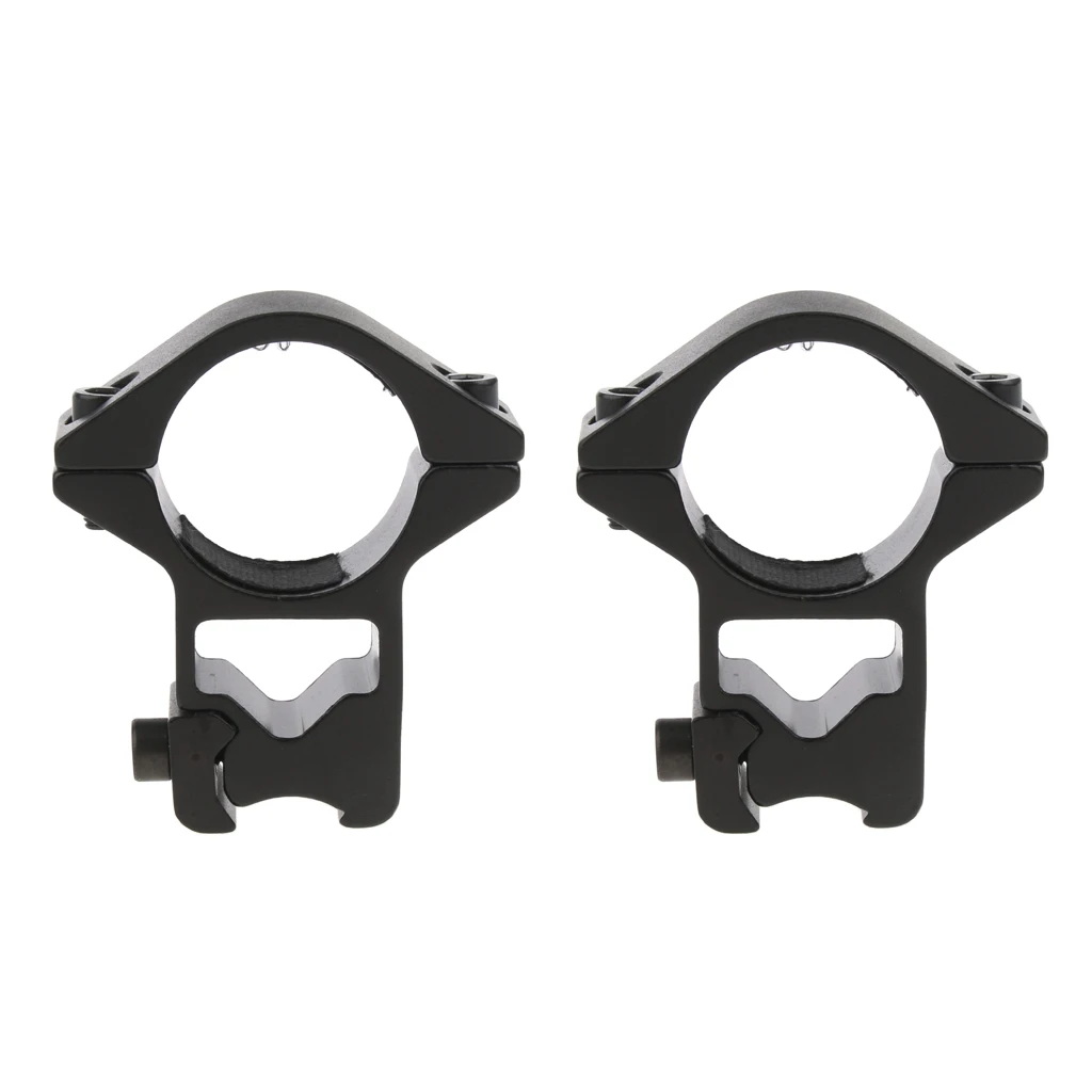 High Profile 1-inch 25.4mm Scope Ring Mount 11mm Picatinny Weaver Dovetail Rail Mount Adapter Black Hunting Accessories