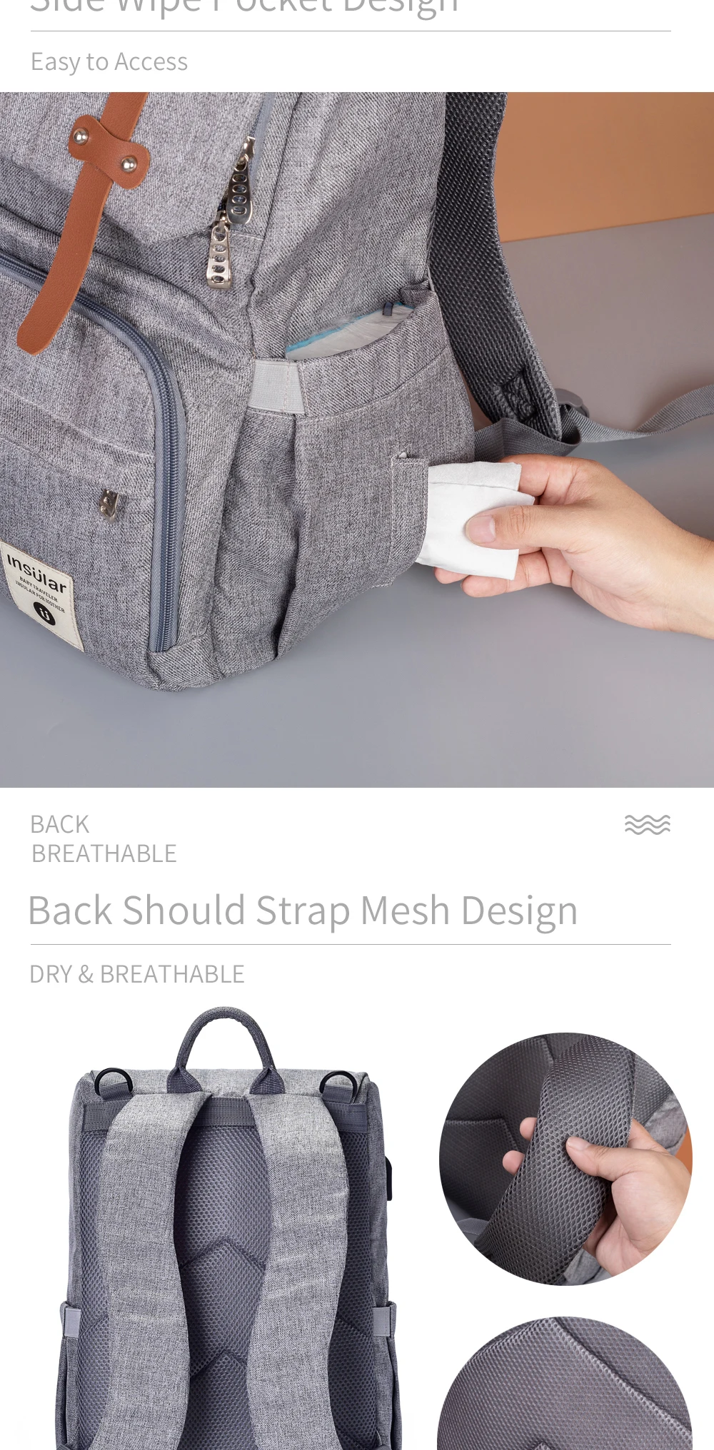 mochila de viagem designer carrinho de bebê bolsa de fraldas mochilas