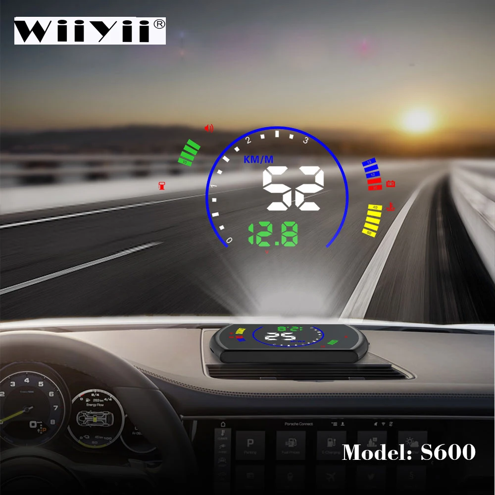 OBDHUD S600 Автомобильный дисплей на лобовом стекле автомобильный проектор интерфейс