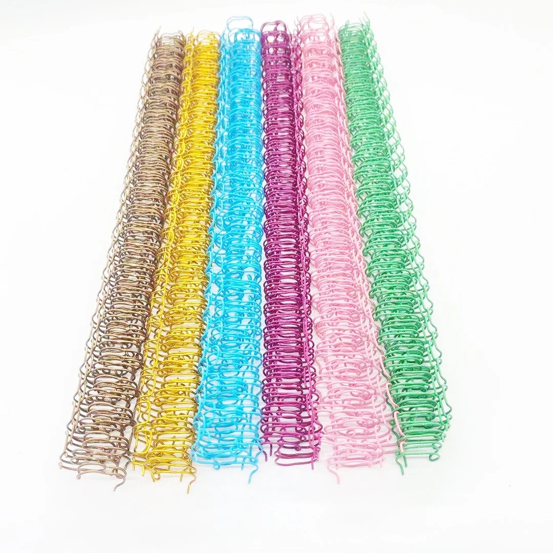 100pcs 9.5mm 2:1 Metal YO Double Coil Calendar Binding Coil Notebook Spring Book Ring Binding A4 Binders Double Wire Binding