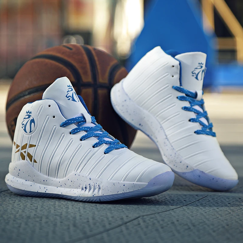 

Men High-top Basketball Shoes Men's Cushioning Light Basketball Sneakers Anti-skid Breathable Outdoor Sports Shoes Men Basket