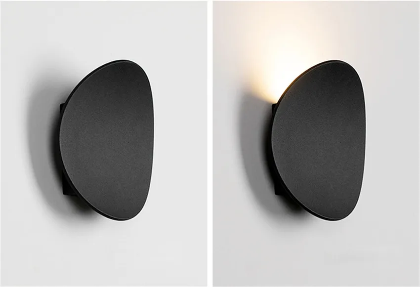 7w Modern Interior Wall Lamps Aluminum White And Black Brushed Gold Decoration Living Room Bedside Wall Lights led wall lamp wall light
