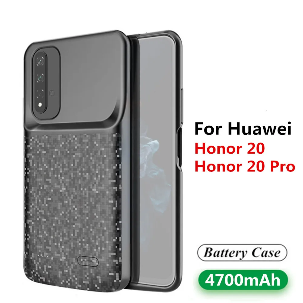 

Portable Power Bank 4700mAh External Battery Charger Cover For Huawei Honor 20 Pro Backup Charging Case For Huawei Honor 20