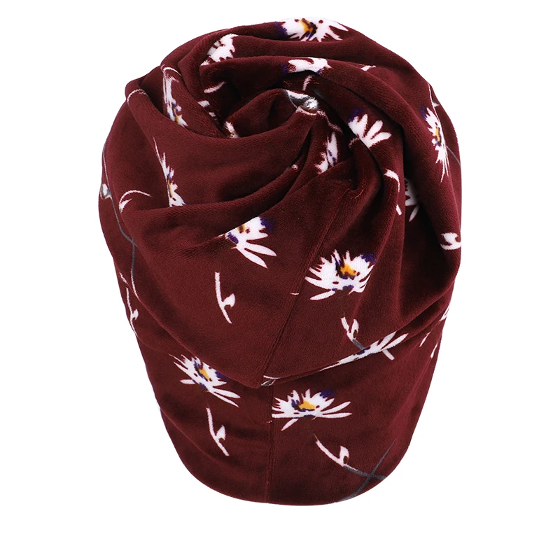 Новинка, осенне-зимние женские шапки Skullies Beanies, Винтажный дизайн, женские шапки двойного назначения для девушек, тонкий модный спортивный шарф для девушек