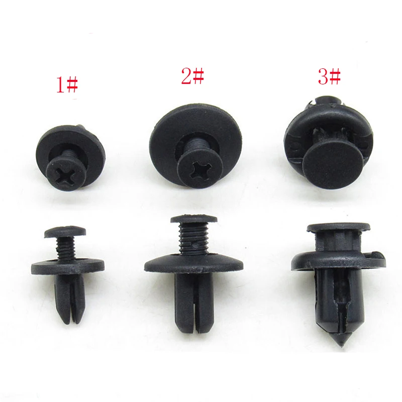 Xtremeauto® Black 10mm Hole Plastic Car Fixing Clips x 10 Includes Sticker Part Number XA06A 