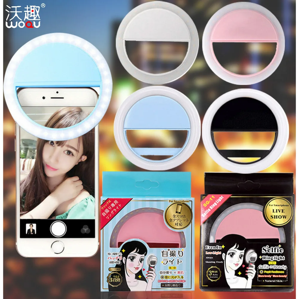 

Mini Mobile Phone LED Self-timer Lamp Anchor Beautification Lens Live Useful Product Circle Hot Selling Ring Mobile Phone Lights