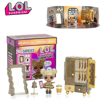 

Original lol Surprise Doll Furniture Set Queen Bee Wardrobe Fashion Model Doll DIY Handmade Blind Box Boys and Girl Toy Kid Gift