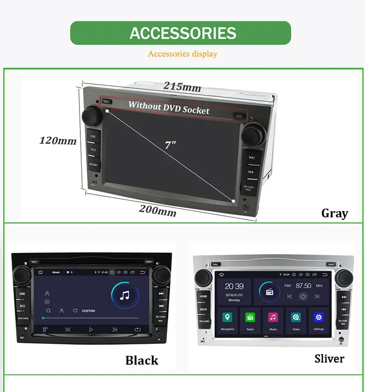 Clearance Bonroad 2 DIN 7" Android 8/9.0 Car GPS Navigation Multimedia Player For Opel Astra Vectra Antara Zafira Corsa Video Audio Player 9