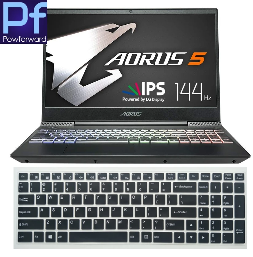 Для GIGABYTE Sabre 15& Sabre 17 15-K/AORUS 5 Gaming 15 15,6 17,3 дюймов силиконовая клавиатура для ноутбука чехол для защиты кожи
