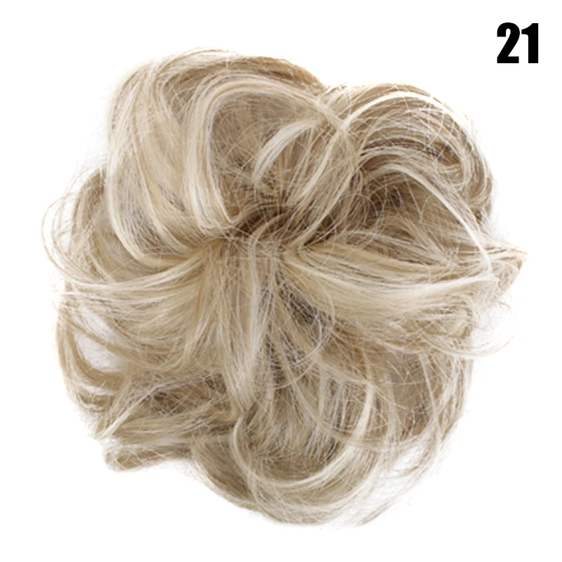 Легко носить стильные резинки для волос естественным образом грязный кудрявый пучок для наращивания волос эластичный шиньон для наращивания волос шикарный и модный - Цвет: 21
