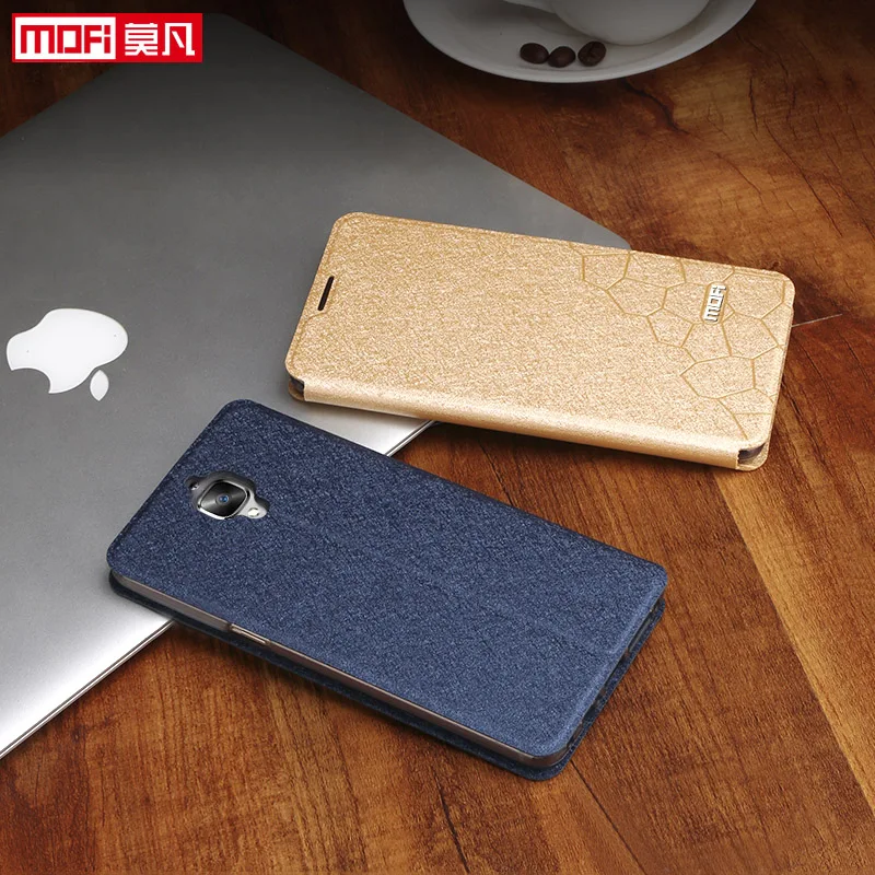 case for oneplus 3 case 3t flip case stand leather mofi 360 cover original OnePlus 3T 2