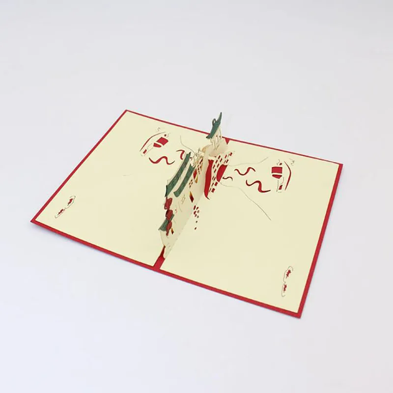 Резной 3D домик бумажная резка DIY ручной работы поздравительная открытка креативный Южно-китайский пейзаж поздравительная открытка