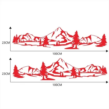 

1set 78\\\" RV Sticker Tree Decal Mountain Scene Car Sticker Forest Vinyl Graphic Kit Stripes Graphics