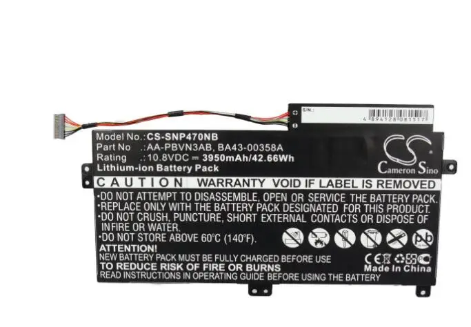 Cameron sino 3950 мАч батарея для SAMSUNG 5 серии 510R NP470 NP470R5E AA PBVN3AB BA43 00358A ноутбук Аккумулятор