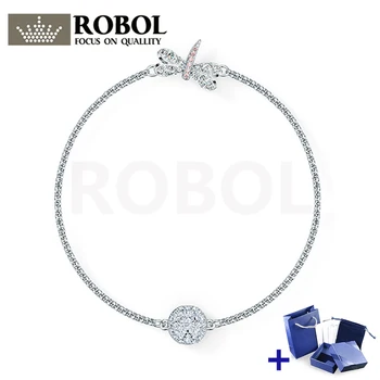 

Original SWA Bracelet with Original Engraved REMIX COLLECTION DRAGONFLY STRAND Bracelet Box Set Woman Jewelry Gift Free Shipping