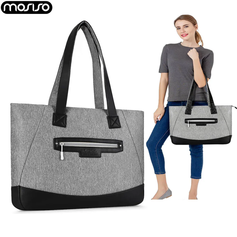 

MOSISO Fashion Laptop Sleeve Tote Briefcase for Macbook Pro 17 inch Notebook Polyester Women Travel Carrying Sleeves Handbag
