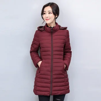 

Nicesnowl Winter Hooded Warm Down Coat Women Casual Long Down Jackets Ladies Thicken Cotton new Parka Outerwear Korean coat