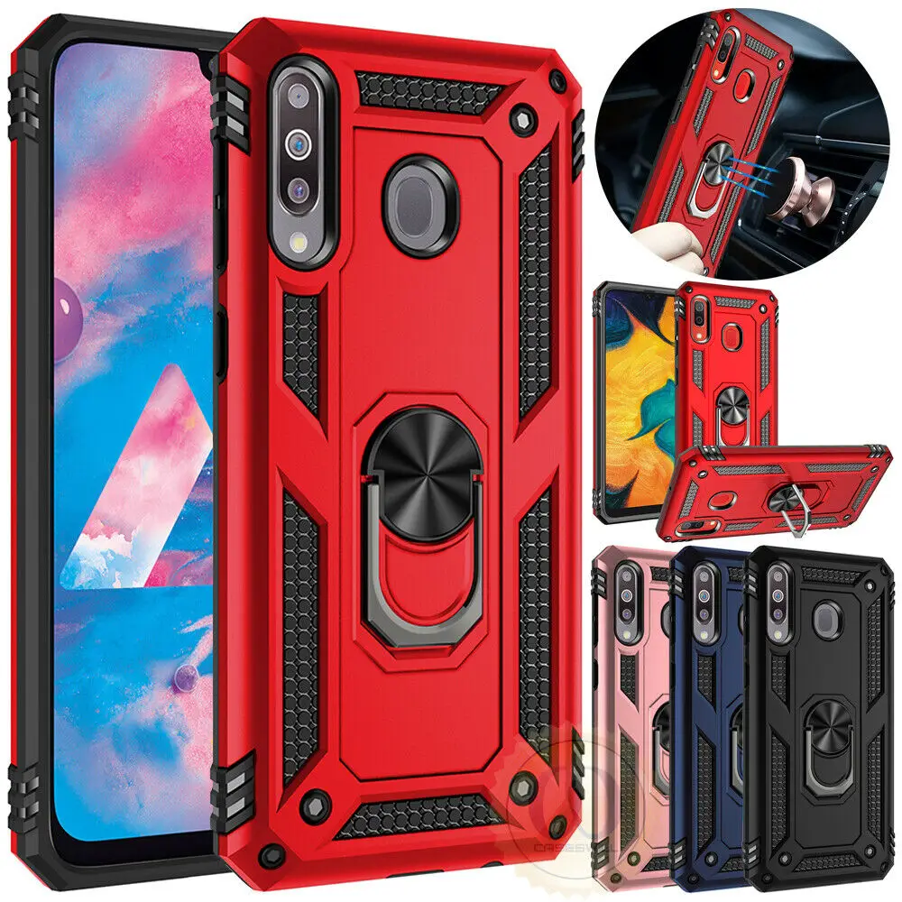 Для Samsung Galaxy A20e A70 A50 A40 A30 A20 A10 Корпус чехол броня на выдвижной опоре для A80 A90 M40 M20