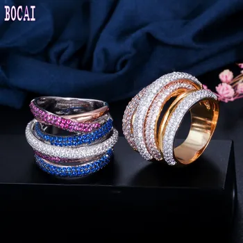 

New personality multi-layer surround ring high-quality micro-inlaid zircon stylish exaggerated jewelry women's ring bridal ring