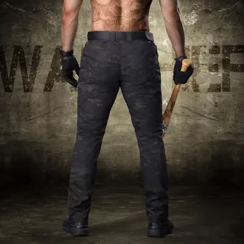 

Outdoor Loose Causal Combat Pants Tactical Pants for Man - (Police Black) M/L/XL/XXL