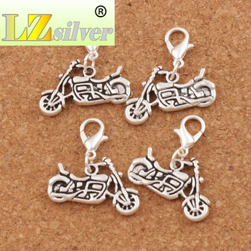 Motorcycle Clasp European Lobster Trigger Clip On Charm Beads 24.5x25.5mm 85pcs Zinc Alloy C494