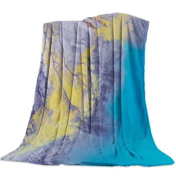 

Colorful Coastline Sea And Land Throw Blanket Sofa Bed Throw Blanket Kid Adult Warm Blanket for Beds Coral Fleece Fabric