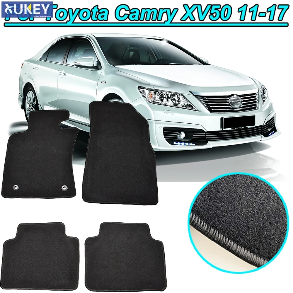 Для Toyota Camry XV50 LHD 2011 2012 2013 пользовательские автомобильные коврики для салона нейлоновая резиновая подложка