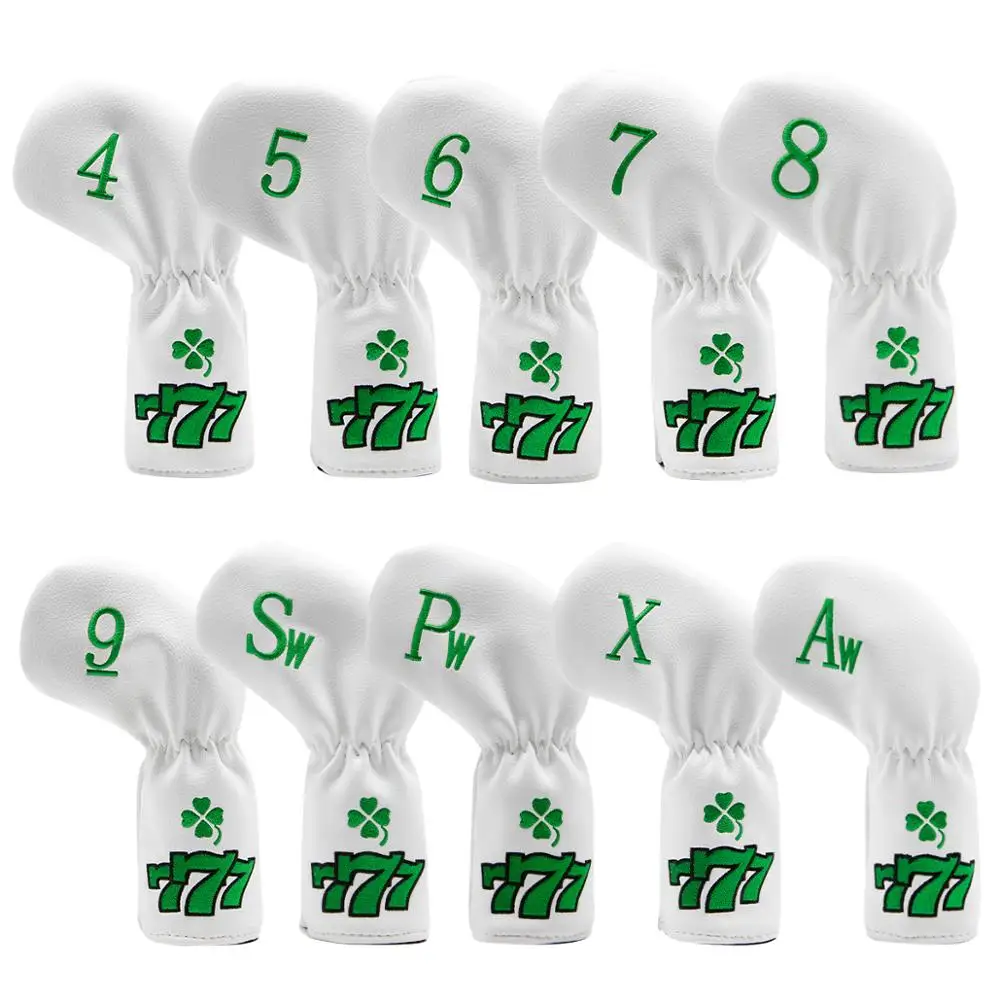 Железная крышка для гольф клуба белые чехлы на голову гольфа Lucky 777 10