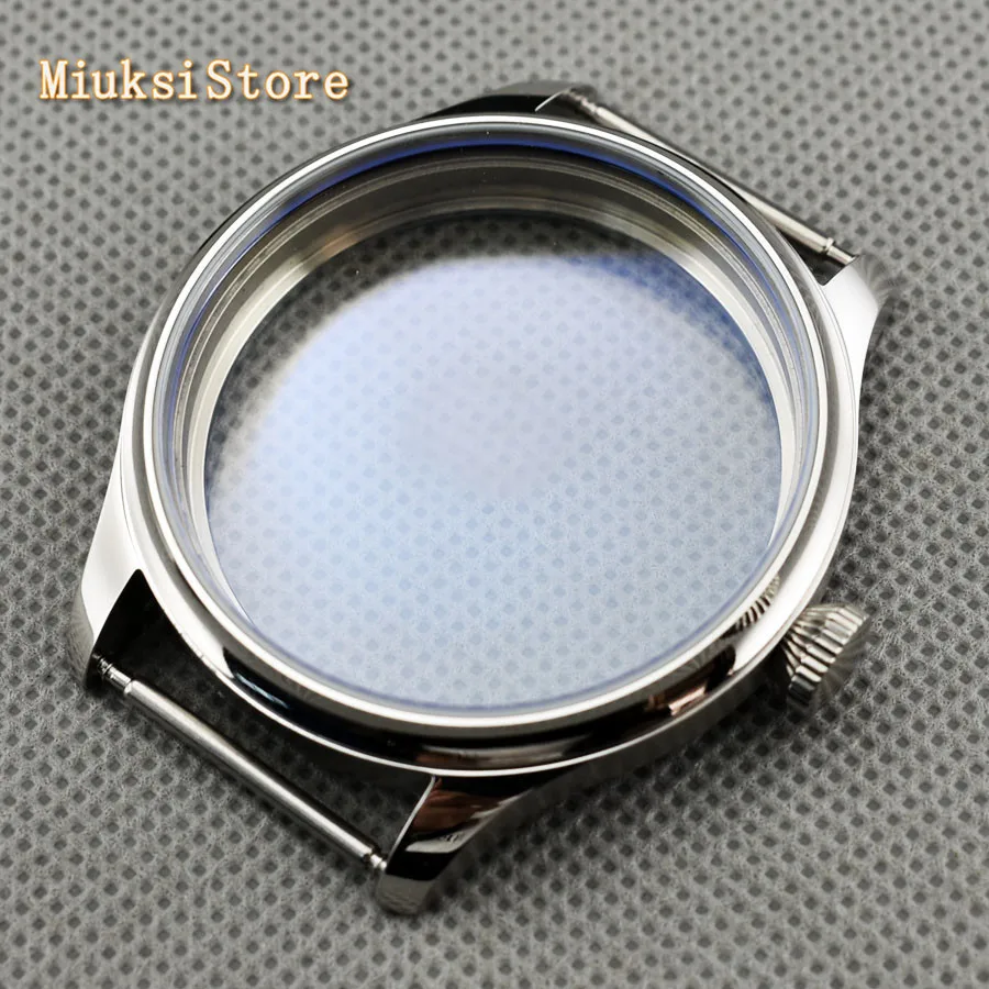 44mm Parnis silver/gold 316L top stainless steel watch case fit ETA 6498 6497 movement mens watch