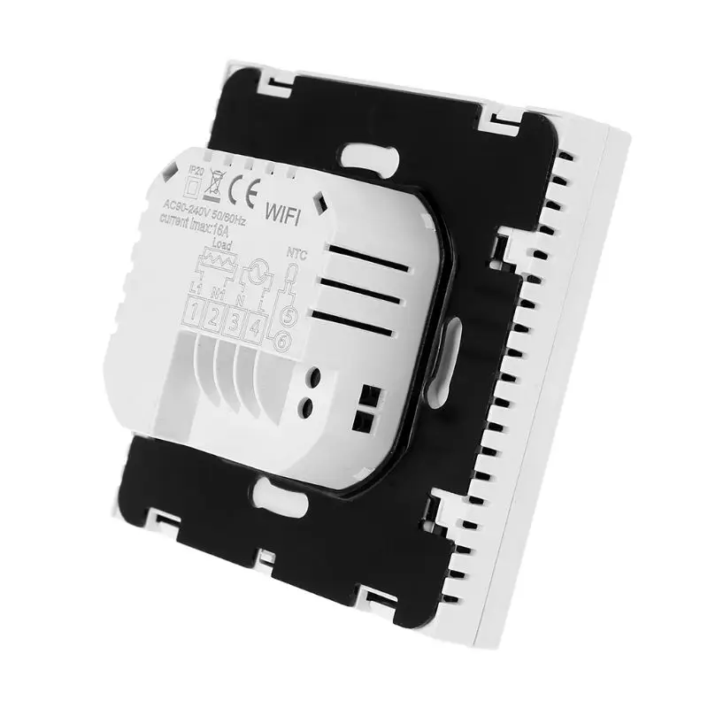 

Wifi Programmable Touch Screen Thermostat for Floor Electric System Temperature Controller with Remote Control and Voice Control