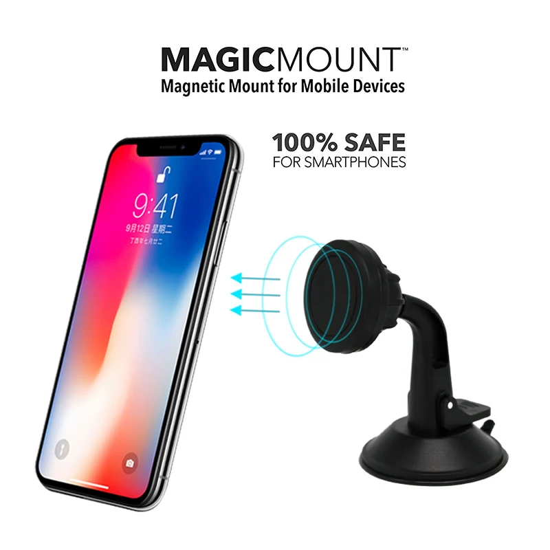 Magnetic Metal Car Phone Mount Holder Windshield Dashboard Universal Car Mobile Phone Cradle for iOS Android Smartphone GPS Z2