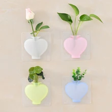 1 шт. DIY нано волшебный, резиновый силиконовый липкий цветок ваза настенная ваза контейнер Цветочная бутылка ваза для украшения интерьера цветочные вазы