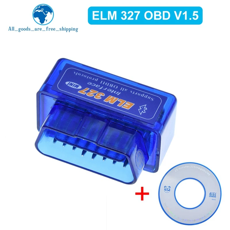 TZT Универсальный OBD V1.5 ELM327OBD2 Bluetooth Автосканер OBDII 2 автомобильный тестер ELM 327