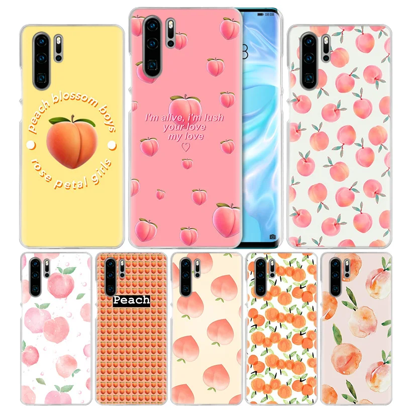 

Peach Blossom Case for Huawei P20 P Smart Z Plus 2019 Nova 5 5i P30 P10 P9 P8 Mate 10 20 30 Lite Pro Hard PC Fruits Phone Cover